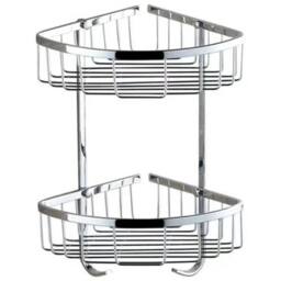 SPETLEK SHOWER CADDY BATHROOM STORAGE 2 Tier in Silver
