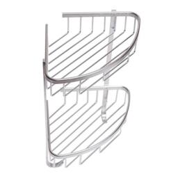 SPETLEK SHOWER CADDY BATHROOM STORAGE 2 Tier in Silver - thumbnail 4