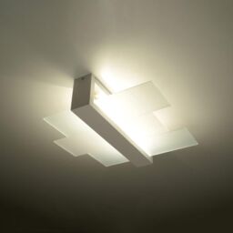 Sollux Lighting Scandinavian Ceiling Lamp 12x43x43cm 2xLight in White - Size: 12 x 43 x 43 cm - thumbnail 3