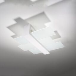 Sollux Lighting Scandinavian Ceiling Lamp 12x43x43cm 2xLight in White - Size: 12 x 43 x 43 cm - thumbnail 2