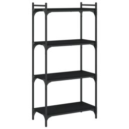 Berkfield Home Bookcase 4-Tier Black 60x30x120 cm Engineered Wood - Size: 60 x 30 x 120 cm - thumbnail 6