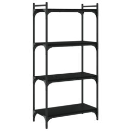 Berkfield Home Bookcase 4-Tier Black 60x30x120 cm Engineered Wood - Size: 60 x 30 x 120 cm - thumbnail 2
