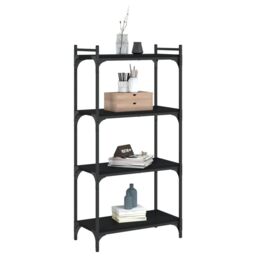 Berkfield Home Bookcase 4-Tier Black 60x30x120 cm Engineered Wood - Size: 60 x 30 x 120 cm - thumbnail 3