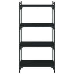 Berkfield Home Bookcase 4-Tier Black 60x30x120 cm Engineered Wood - Size: 60 x 30 x 120 cm - thumbnail 4