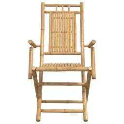Berkfield Home Folding Garden Chairs 2 pcs 53x66x99 cm Bamboo in Brown - Size: 53 x 66 x 99 cm - thumbnail 5