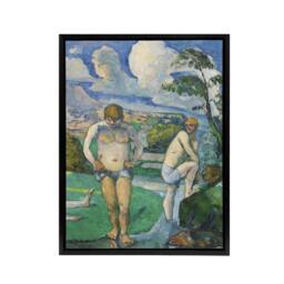 "Artery8 Bathers at Rest Oil Painting Paul Cezanne Framed Canvas Wall Art Print - Size: W24"" x H32""" - thumbnail 1