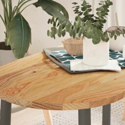 Berkfield Home Table Top Light Brown 100x50x2 cm Solid Wood Oak Oval - Size: 100 x 50 x 2 cm - thumbnail 1