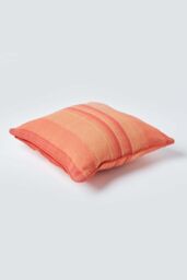 Homescapes Cotton Striped Morocco Cushion Cover in Terracotta - Size: 45 cm x 45 cm - thumbnail 3