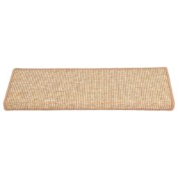 Berkfield Home Stair Mats Self-adhesive 15 pcs Light Brown 65x21x4 cm - Size: Medium - thumbnail 4