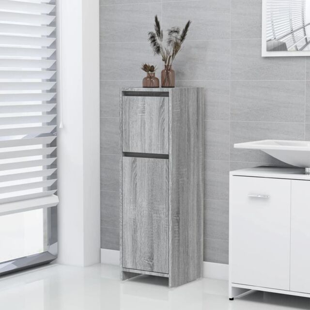 Berkfield Home Bathroom Cabinet Grey Sonoma 30x30x95 cm Engineered Wood - Size: 30 x 30 x 95 cm - image 1