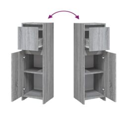 Berkfield Home Bathroom Cabinet Grey Sonoma 30x30x95 cm Engineered Wood - Size: 30 x 30 x 95 cm - thumbnail 6