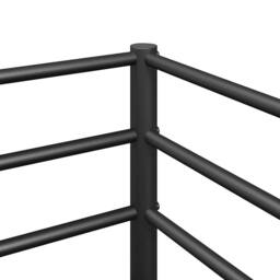 Berkfield Home Bunk Bed without Mattress Black 100x200 cm Steel - thumbnail 9