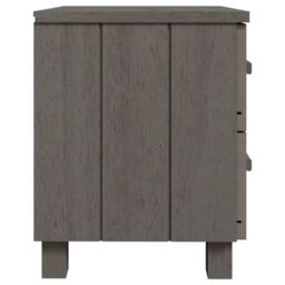 Berkfield Home Bedside Cabinets HAMAR 2 pcs Light Grey 40x35x44.5cm Solid Wood - Size: 40x35x44.5 cm - thumbnail 5