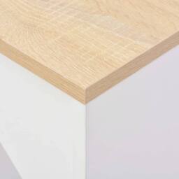 Berkfield Home Comfortable Bar Table with Moveable Shelf White 138x39x110 cm - Size: 138 x 39 x 110 cm - thumbnail 5