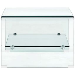 Berkfield Home Coffee Table Clear 50x45x33 cm Tempered Glass - Size: 50 x 45 x 33 cm - thumbnail 3