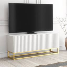 Mex Furniture LTD TV Unit Ripple 100cm - White with Fluted Doors - thumbnail 6