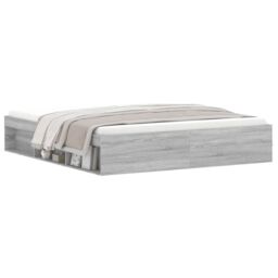 Berkfield Home Bed Frame Grey Sonoma 180x200 cm Super King Size - thumbnail 3