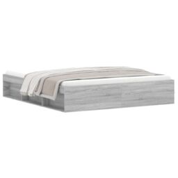 Berkfield Home Bed Frame Grey Sonoma 180x200 cm Super King Size - thumbnail 2