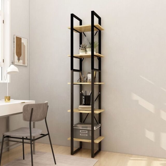 Berkfield Home 5-Tier Book Cabinet 40x30x175 cm Pinewood in Brown - Size: 40 x 30 x 175 cm - image 1