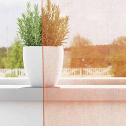 Berkfield Home Voile Curtains with Rod Pockets 2 pcs Terracotta - thumbnail 1