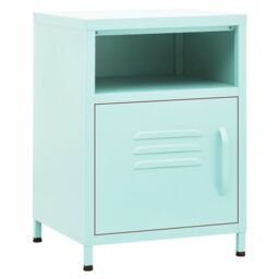 Berkfield Home Nightstand Mint 35x35x51 cm Steel in Blue - Size: 35 x 35 x 51 cm - thumbnail 2