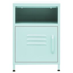 Berkfield Home Nightstand Mint 35x35x51 cm Steel in Blue - Size: 35 x 35 x 51 cm - thumbnail 3