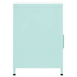 Berkfield Home Nightstand Mint 35x35x51 cm Steel in Blue - Size: 35 x 35 x 51 cm - thumbnail 4