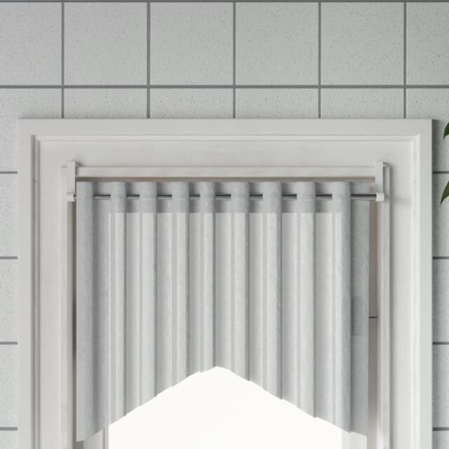 Berkfield Home Curtain Rails 2 pcs White & Silver 60-105 cm Aluminium - image 1