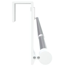 Berkfield Home Curtain Rails 2 pcs White & Silver 60-105 cm Aluminium - thumbnail 5
