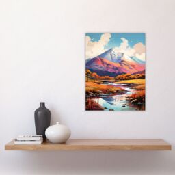 "Artery8 Ben Nevis & Glen Nevis Scotland Landscape Painting Tranquil Scene Unframed Wall Art Print Poster Home Decor Premium - Size: W12"" x H16""" - thumbnail 4