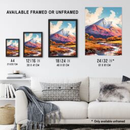 "Artery8 Ben Nevis & Glen Nevis Scotland Landscape Painting Tranquil Scene Unframed Wall Art Print Poster Home Decor Premium - Size: W12"" x H16""" - thumbnail 3