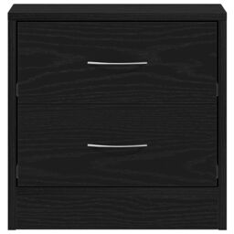 Berkfield Home Bedside Cabinets 2 pcs Black Oak 40x30x40 cm Engineered Wood - Size: 40 x 30 x 40 cm - thumbnail 7