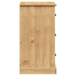 Berkfield Home Sideboard with Drawers VIGO 78x40x75 cm Solid Wood Pine in Brown - Size: 78 x 40 x 75 cm - thumbnail 6