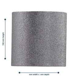 First Choice Lighting Silvery Grey Glitter 15cm Table Lamp Shade in Silver - thumbnail 5