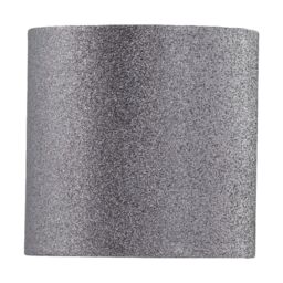 First Choice Lighting Silvery Grey Glitter 15cm Table Lamp Shade in Silver - thumbnail 1