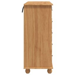 Berkfield Home Chest of Drawers 'ASKIM'91x40x95.5 cm Solid Wood Pine in Brown - Size: 91x40x95.5 cm - thumbnail 7