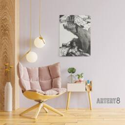 "Artery8 Tsar Nicholas II on the Russian Bear Holst Canvas Wall Art Print in White - Size: W12"" x H16""" - thumbnail 3