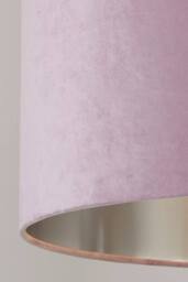 Lighting Collection Lilac Velvet Drum Shade Silver Inner D50Cm Lamp Shade - thumbnail 4