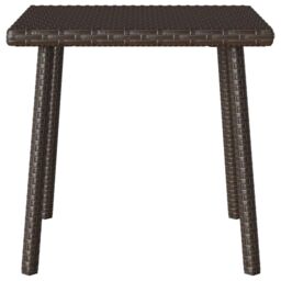 Berkfield Home Garden Coffee Table Rectangular Brown 40x40x37 cm Poly Rattan - Size: 40 x 40 x 37 cm - thumbnail 5