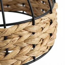 Emitto Modern Ceiling Pendant Light Shade Rattan Style Woven Lamp Shade 30cm in Black - thumbnail 5
