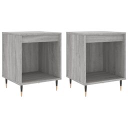Berkfield Home Bedside Cabinets 2 pcs Grey Sonoma 40x35x50 cm Engineered Wood - Size: 40 x 35 x 50 cm - thumbnail 2
