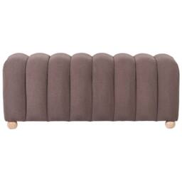Wyld and Coco Brown Boucle Bed Bench with Wooden Legs - thumbnail 5