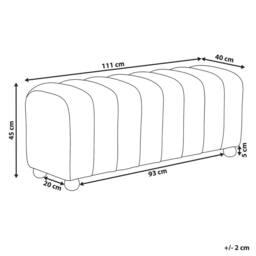 Wyld and Coco Brown Boucle Bed Bench with Wooden Legs - thumbnail 3