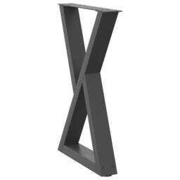 Berkfield Home Modern Dining Table Legs 2 pcs Anthracite 50x(72-73.3) cm Steel in Dark Grey - thumbnail 4