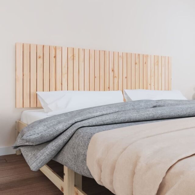 Berkfield Home Wall Headboard 204x3x60 cm Solid Wood Pine in Brown - Size: 204 x 3 x 60 cm - image 1