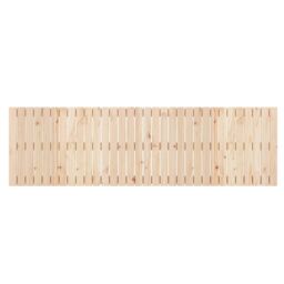Berkfield Home Wall Headboard 204x3x60 cm Solid Wood Pine in Brown - Size: 204 x 3 x 60 cm - thumbnail 4