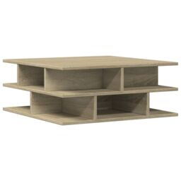 Berkfield Home Coffee Table Sonoma Oak 70x70x29 cm Engineered Wood in Brown - Size: 70 x 70 x 29 cm - thumbnail 2