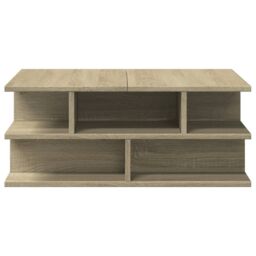 Berkfield Home Coffee Table Sonoma Oak 70x70x29 cm Engineered Wood in Brown - Size: 70 x 70 x 29 cm - thumbnail 6