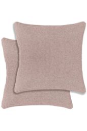 Enhanced Living Austin/Dallas Textured Pair of Double Sided Zip Opening Piped Edge Cushion Covers - 43x43cm - Cases Only in Pink - Size: 43 cm x 43 cm - thumbnail 1