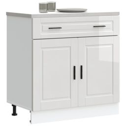 Berkfield Home Kitchen Base Cabinet¬†Porto High Gloss White Engineered Wood - thumbnail 1